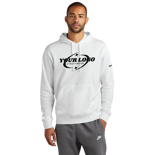 NIKE CLUB FLEECE SLEEVE SWOOSH PULLOVER HOODIE. Thumbnail