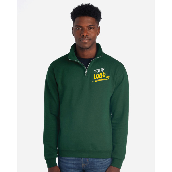 Nublend® Cadet Collar Quarter-Zip Sweatshirt Thumbnail