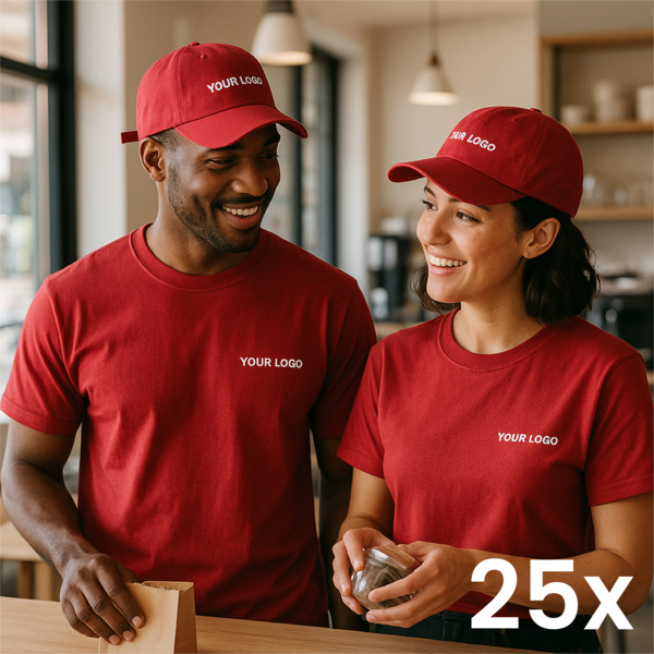 Growth Combo Pack -  25x T-Shirts + 25x Dad Caps Thumbnail