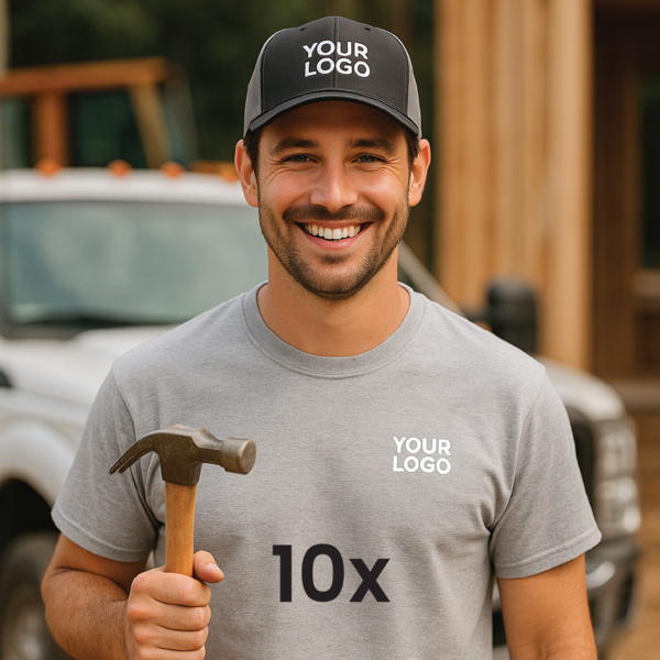 Starter Work Pack -  10x Premium T-Shirts + 10x Trucker Caps Thumbnail