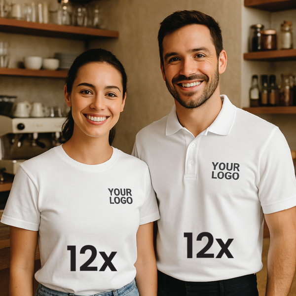 Service Staff Pro Pack - 12x Premium T-Shirts + 12 Polos Thumbnail