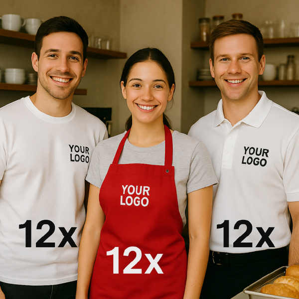 Full Uniform Package - 12x T-Shirts + 12x Polos + 12x Aprons Thumbnail