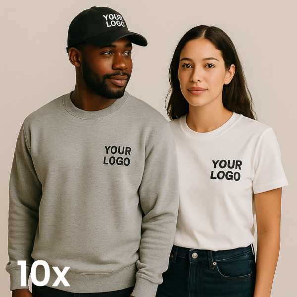 Creator Pro Kit - 10x Premium Crewnecks + 10x Heavyweight T-Shirts + 10x Dad Hats Thumbnail